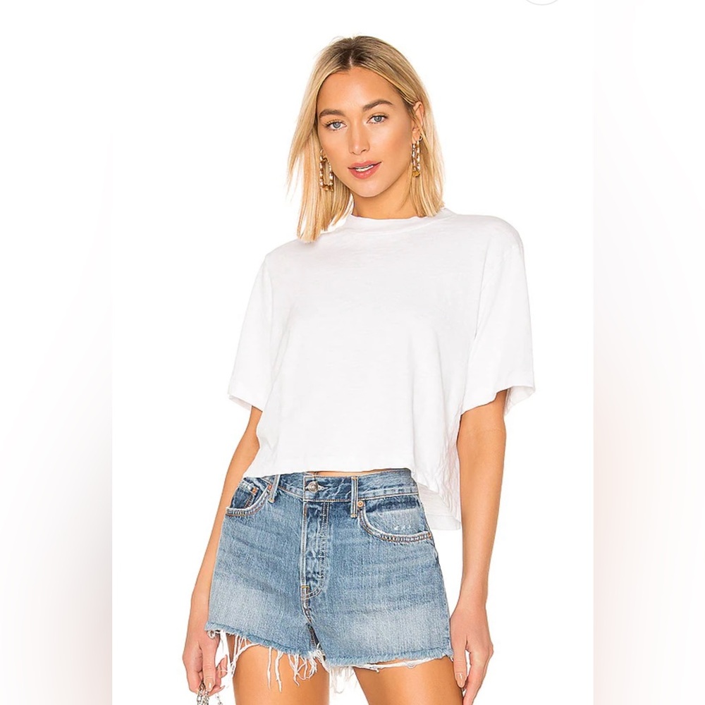 COTTON CITIZEN The Tokyo Crop Tee in White